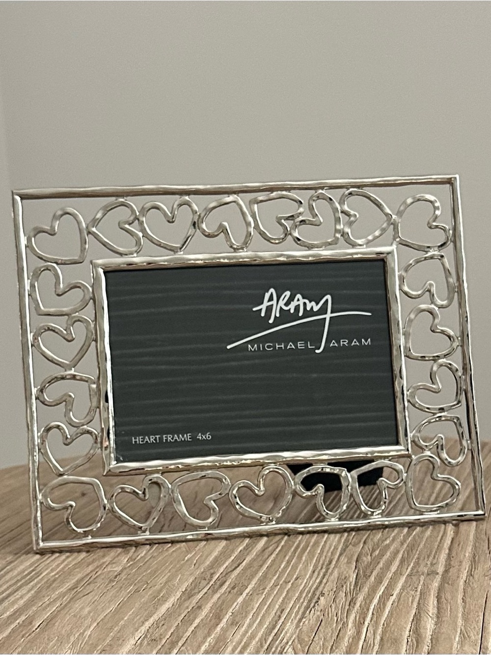 Michael Aram Silver Heart Frame 4x6 NWOT